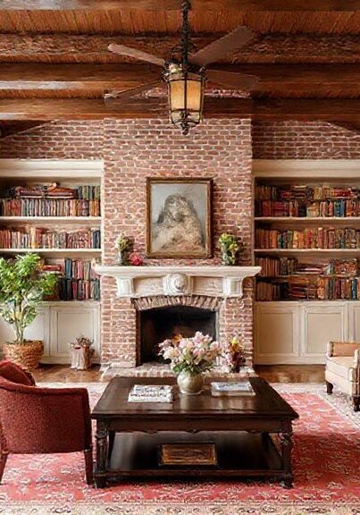 This image features a typical interior living room of a home King William District of San Antonio.